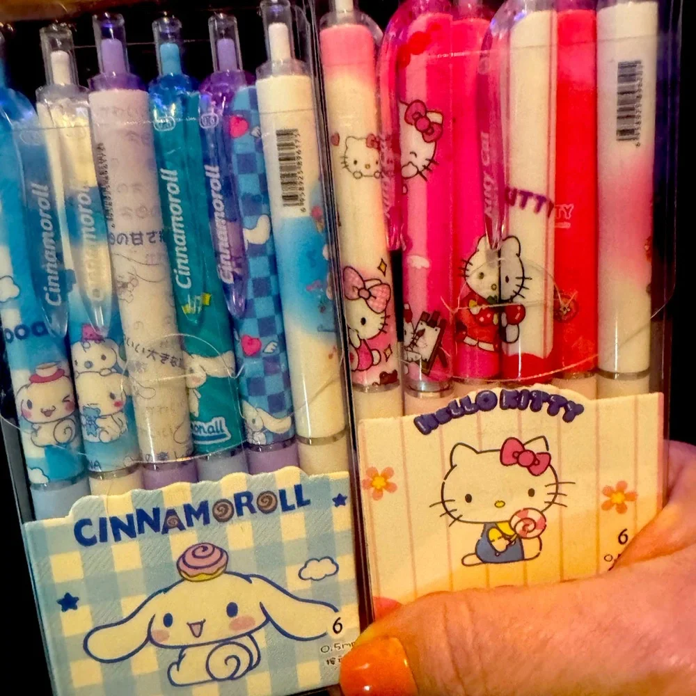 Sanrio HELLO KITTY & CINNAMOROLL 50Th Anniversary collection ink pens NEW